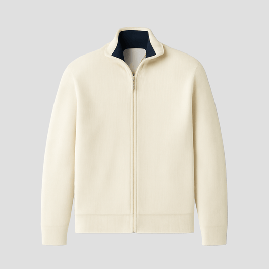 Mason Cozy Knitted Zip Sweater – Men’s Soft Full-Zip Knit